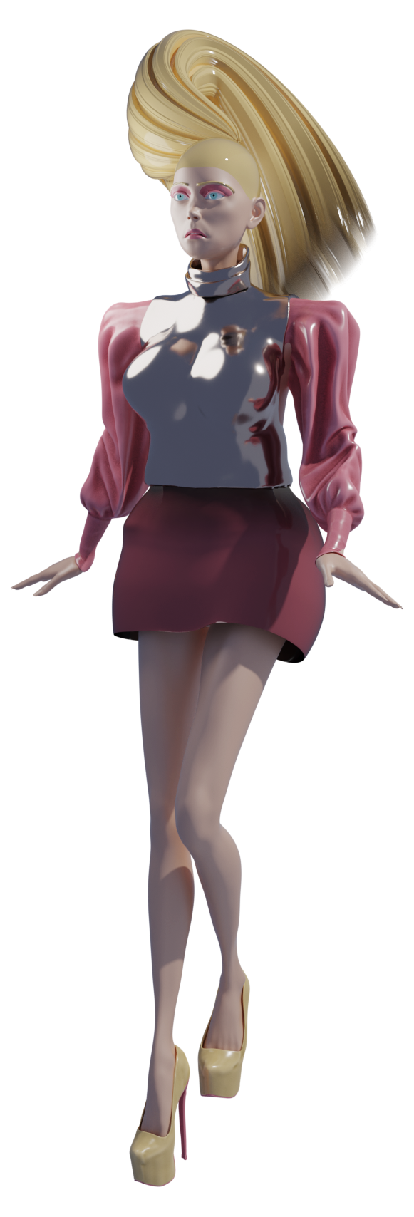 3D render of a woman