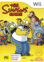 Boxart of The Simpsons Game for Wii.